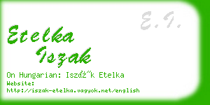 etelka iszak business card